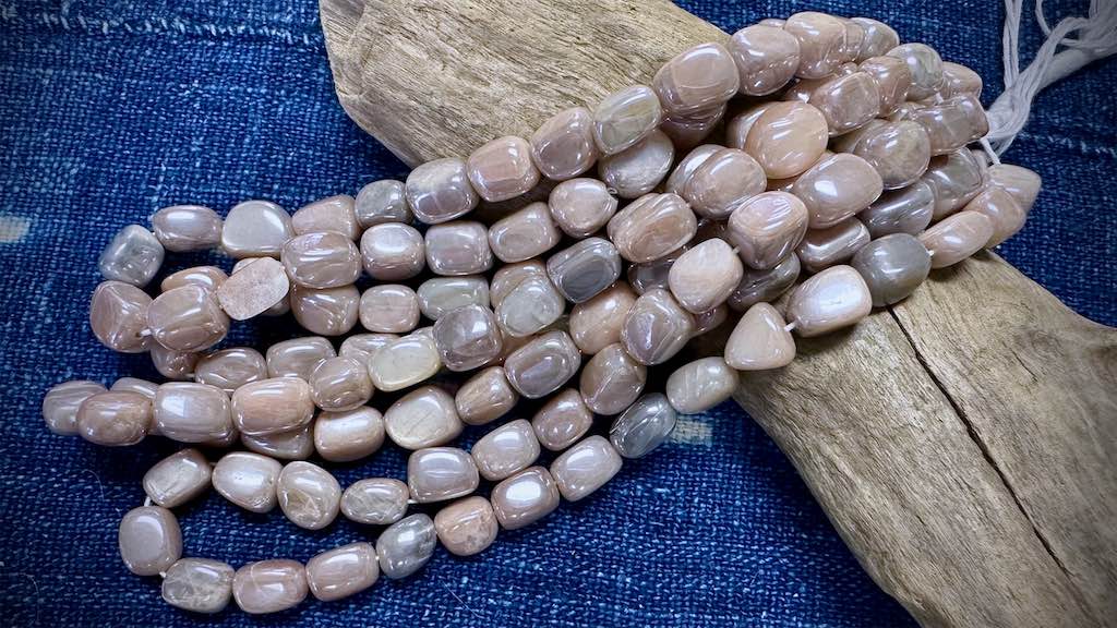 Multi-Moonstone Bead Strand - Smooth Rondelles - 7.5mm - 16”