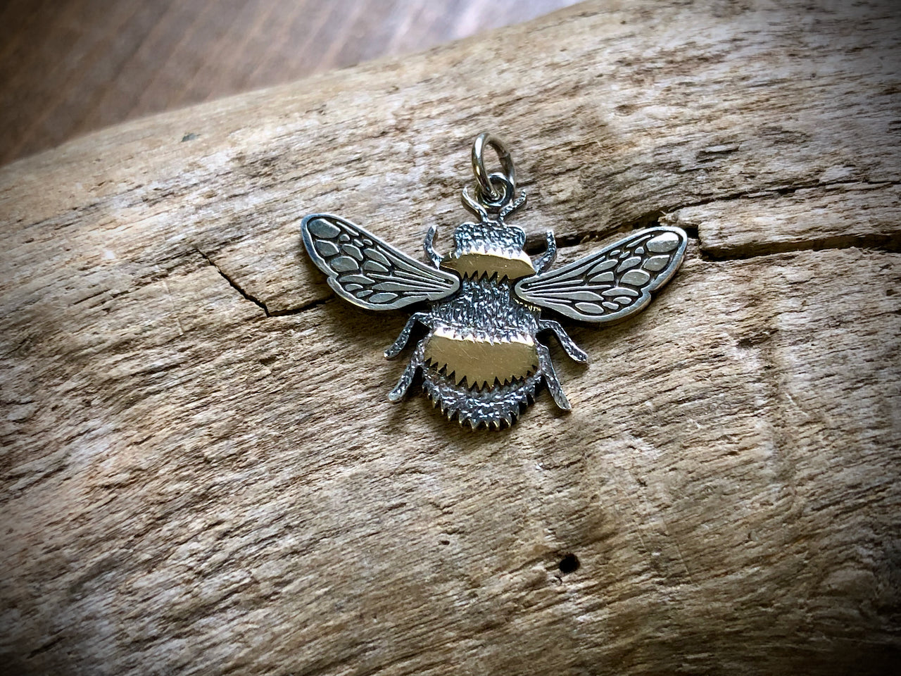 Mixed Metal Bumble Bee Pendant