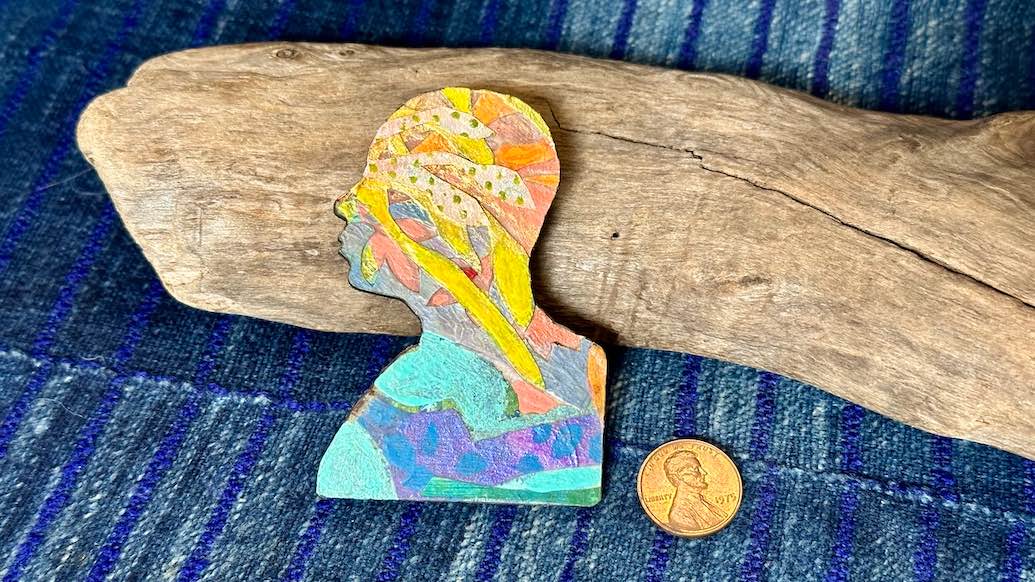 Inner Jungles Art Pin / Brooch by Andrew Thornton