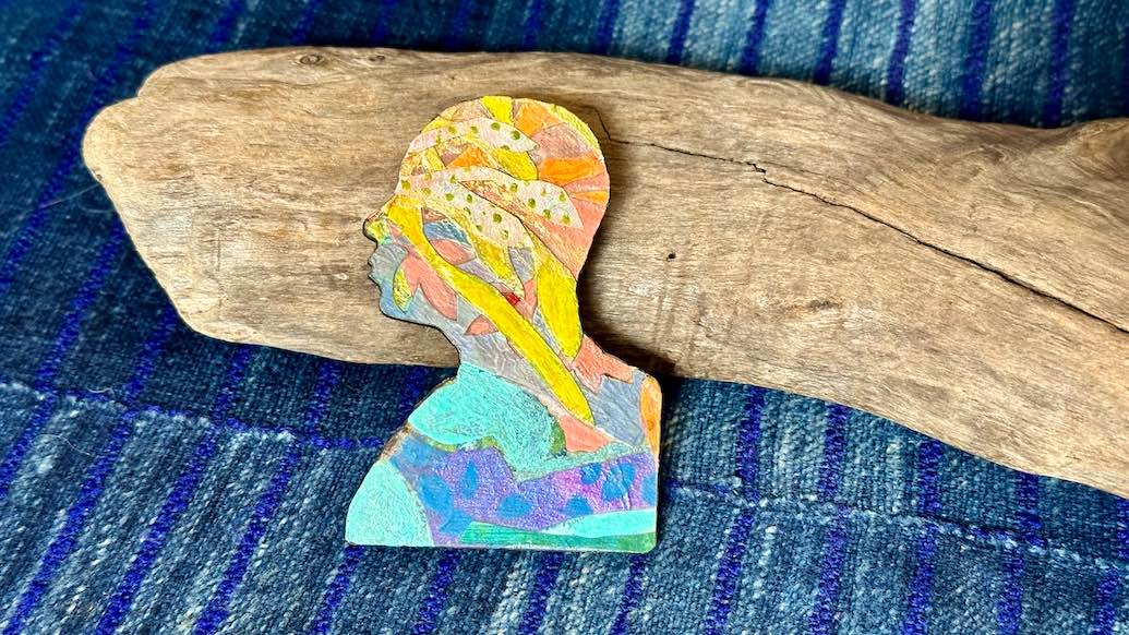 Inner Jungles Art Pin / Brooch by Andrew Thornton