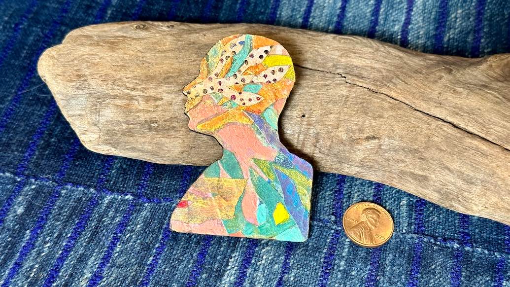 Inner Jungles Art Pin / Brooch by Andrew Thornton