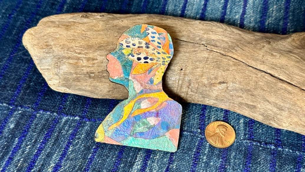 Inner Jungles Art Pin / Brooch by Andrew Thornton