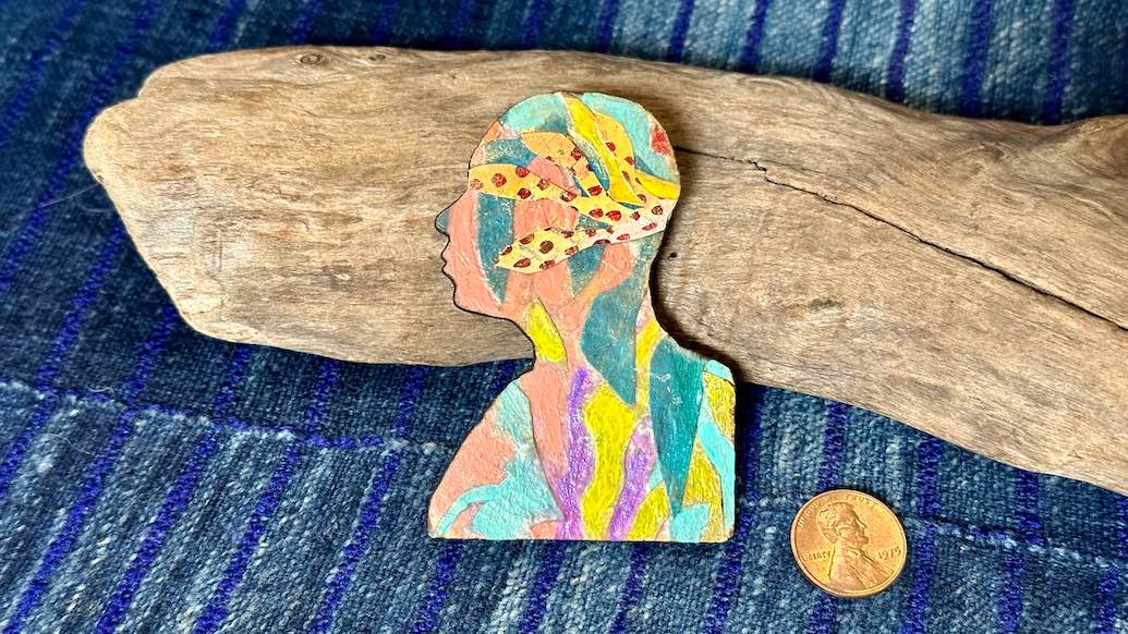 Inner Jungles Art Pin / Brooch by Andrew Thornton