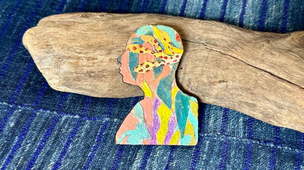 Inner Jungles Art Pin / Brooch by Andrew Thornton