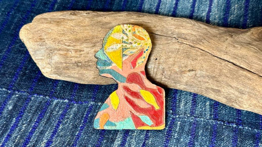 Inner Jungles Art Pin / Brooch by Andrew Thornton