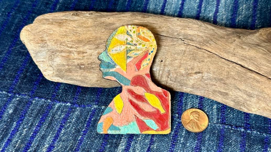 Inner Jungles Art Pin / Brooch by Andrew Thornton