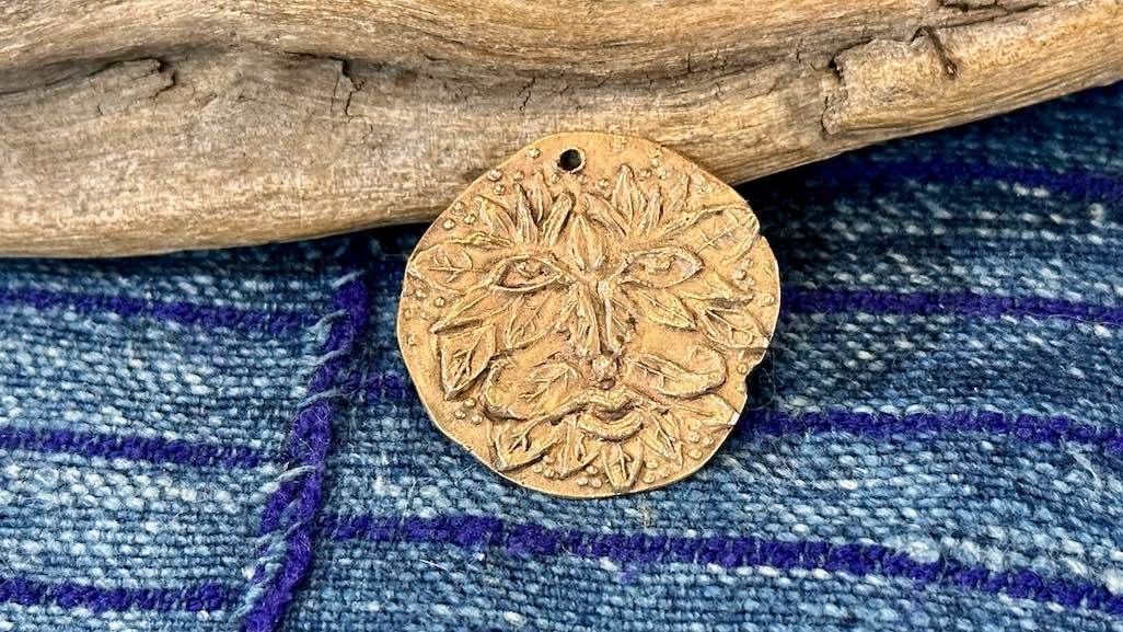 Bronze Pendant by Andrew Thornton - Green Man