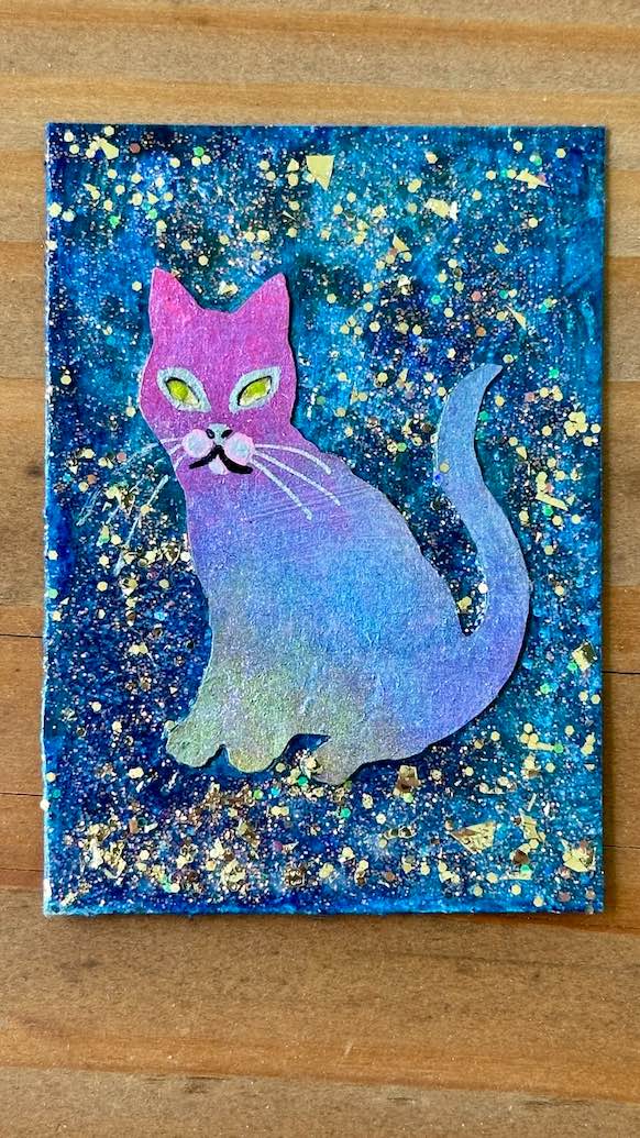 May 2024 ACEO: Astral Kitty Baby by Andrew Thornton