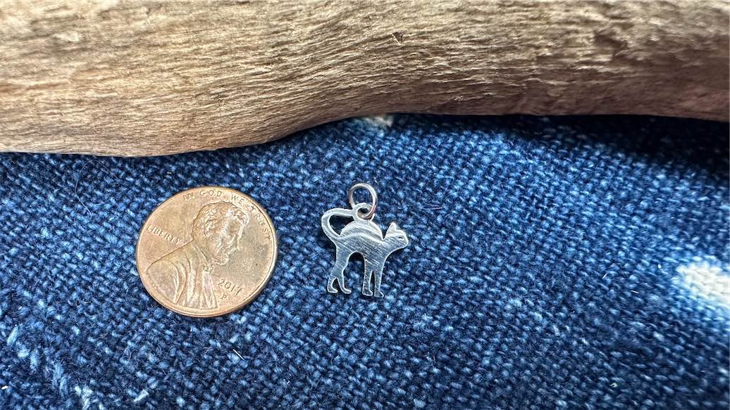 Stainless Steel Charm - 16mm x 12mm - Cat