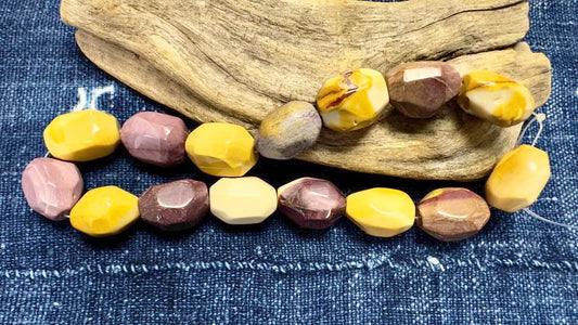 Mookaite Bead Strand - Simple-Cut Nuggets - 27mm x 21mm - 16”