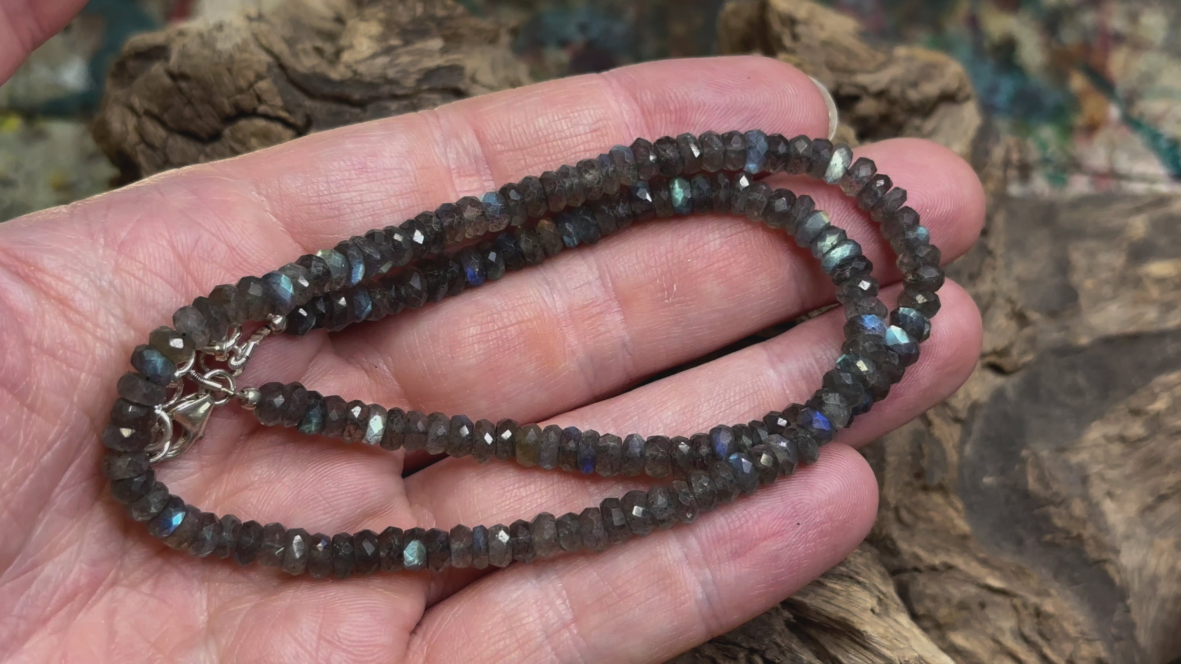 Labradorite 5x10mm Faceted Rondelle Beads 16” online Strand