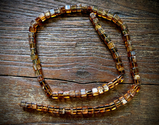 Strand of Hessonite Garnet Cubes