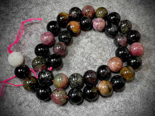 Tourmaline 10mm Round Beads