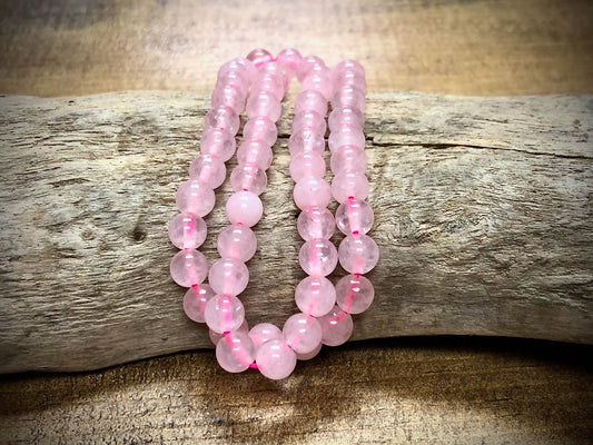 Rose Quartz Smooth Rounds Bead Strand - 6mm - 15"