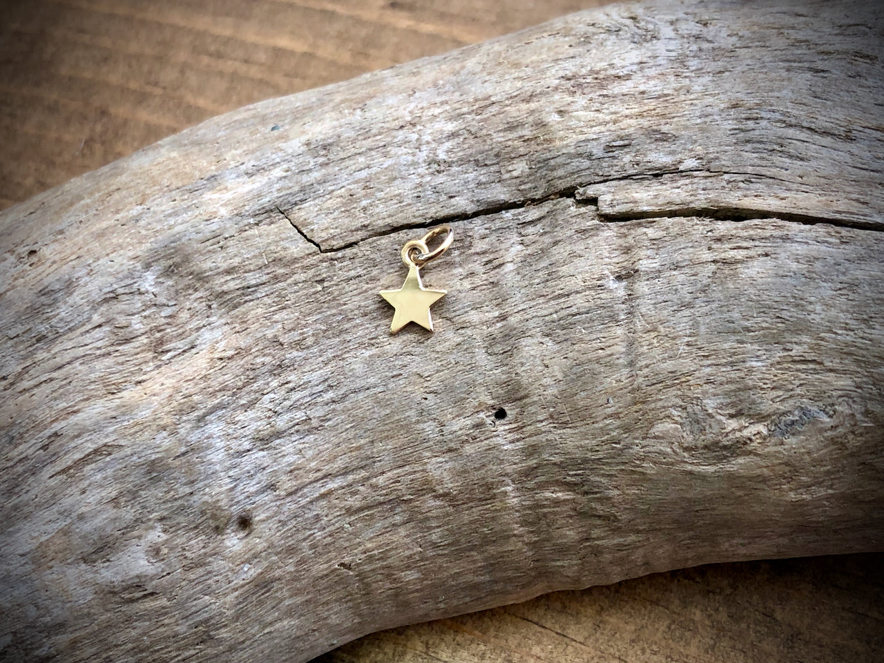 Bronze Tiny Flat Star Charm