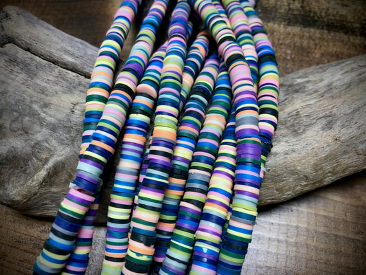 Polymer Clay Bead Strand - Mixed - 8mm Discs