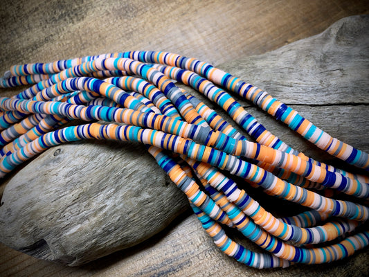 Polymer Clay Bead Strand - Mixed - 6mm Discs