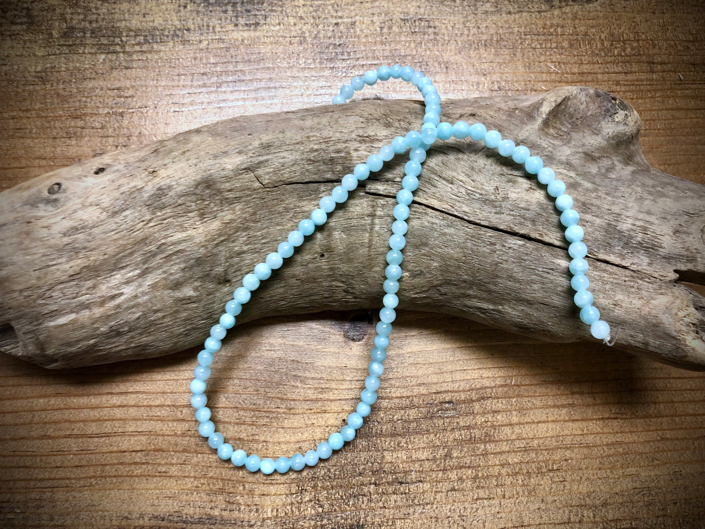 Dyed Jade Smooth Rounds - Light Blue - 4mm - 15.5"