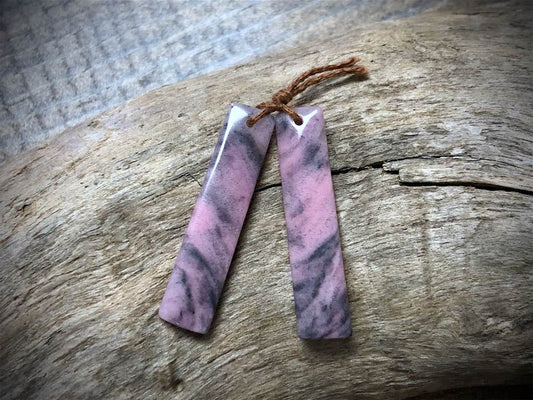 Rhodonite Gemstone Pair