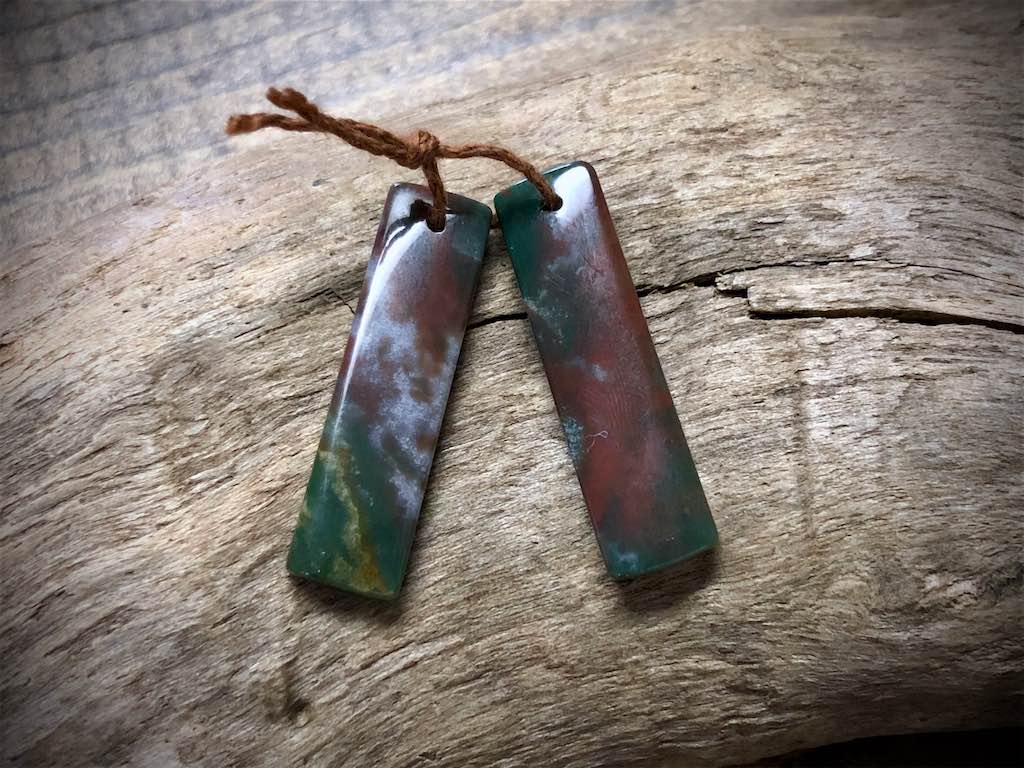 Bloodstone Gemstone Pair