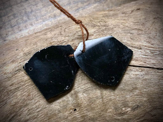 Black Tourmaline Gemstone Pair