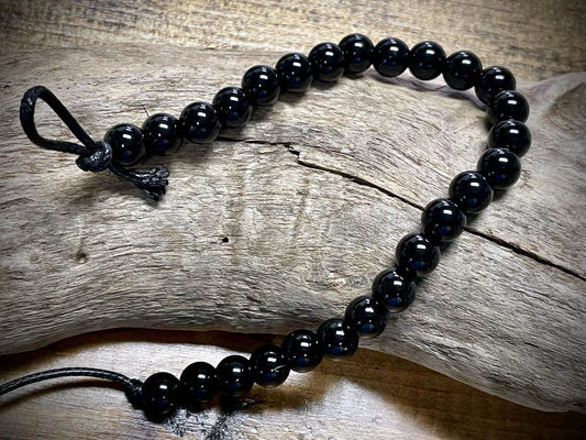 Onyx Rounds Bead Strand - 8mm - 8" - Large Hole